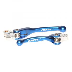 Paire de leviers retournables RFX Race - Kawasaki KXF 250cc - Bleu