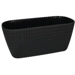 KOTARBAU Jardinière Anthracite 300 mm Ovale pour Balcons et Intérieurs Modernes