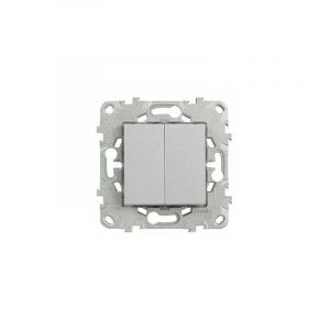Schneider Electric Double poussoir Unica Alu