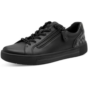 Jana Femme Damen Sneaker Laced Vegan Basket, Noir/l&eacute;opard, 37 EU