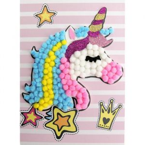 CTOP Tableau en pompons - Activit&eacute; pour enfant - Licorne