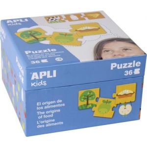 APLI Puzzle 36 pièces Lorigine des aliments