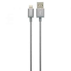 Image de PNY Charge & Sync - C&acirc;ble Lightning - USB (M) pour Lightning (M) - 1.2 m - gris m&eacute;tallis&eacute; - pour Apple iPad/iPhone/iPod (Lightning)