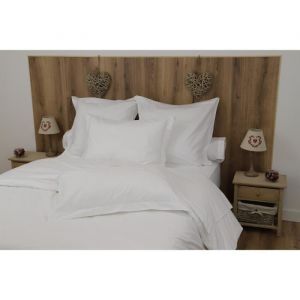 Image de Linandelle Housse de Couette Unie Coton Percale 200 Fils Desiree