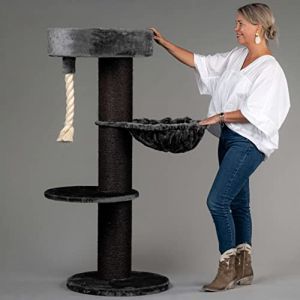 Arbre à chat - RHRQuality Maine Coon Sleeper Blackline de Luxe Gris foncé gros chats