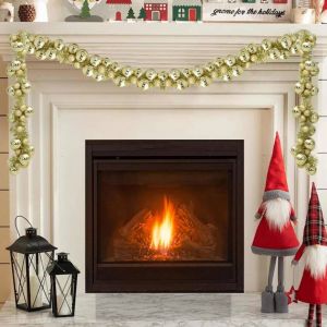 VidaXL Guirlande de Boules de Noël Doré 186 cm Polystyrène