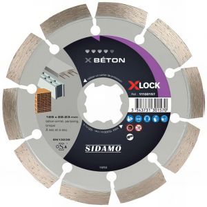 Sidamo Disque diamant BÉTON X-LOCK D. 125 x Ht 10 x Al. 22,23 mm - Béton