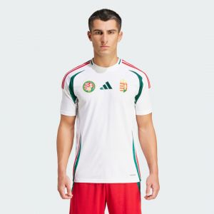 Adidas Hongrie Maillot Extérieur 2024/25, pointure X-Small - ['Blanc', 'Vert', 'Rouge'] - Taille X-Small