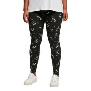 Urban classics Ladies Soft AOP Leggings, Blackfloret, XS Femme