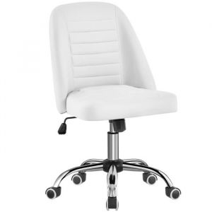 Chaise Bureau à Dossier Moyen Chaise d'ordinateur à Roulettes