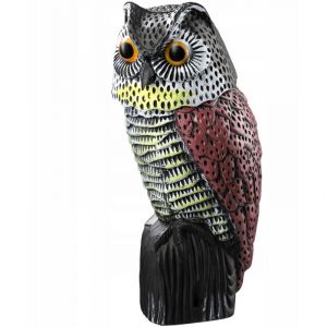 Kadax - anti-oiseaux Pigeons étourneaux pour oiseaux hibou tête mobile pour jardin