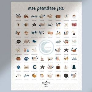 Affiche Mes Premières Fois - Bleu Cobalt Maman et Papa