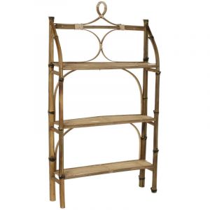 Étagère 3 étages en rotin et bambou DKD Home Decor