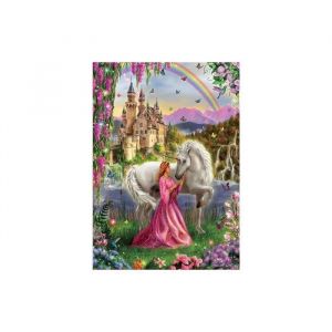 Image de Educa Puzzle La Licorne Blanche Et La Princesse - 500 Pieces Collection Animaux Fantastiques