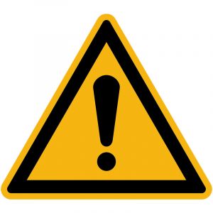 Autocollant Danger Warning Avertissement NF ISO7010 - Sticker Adhésif Signalétique Triangulaire Laminé Plastifié Résistant à l'eau et aux UV - Panneau Général - 10x10 cm