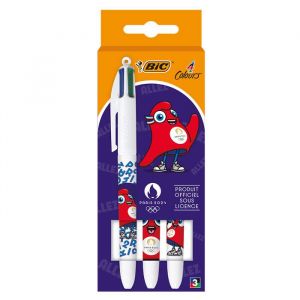 Bic Stylo 4 Couleurs Paris 2024 X3 - Le Lot De 3 Stylos