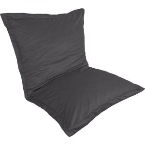 Pouf intérieur xl Housse en velours gris foncé 150x100cm