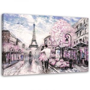 Tableau sur toile, Printemps à Paris - 60x40