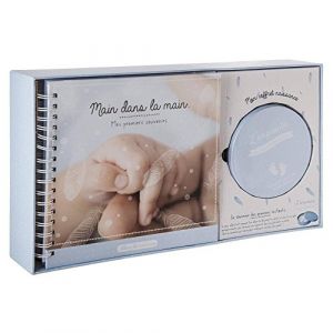 Image de Atmosphera Kids Coffret album de naissance empreintes pieds et mains garçon