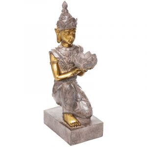 Bouddha & Photophore "Vintage" 45cm Marron Prix