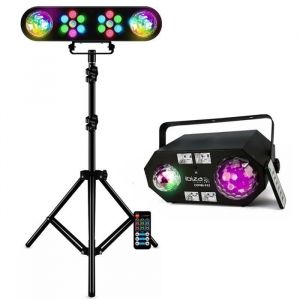 Ibiza Light Pack Jeux Lumière Portique DJ Mooving LEDBAR-ASTRO-RC - Effet Combiné 4en1 Strobe Astro Waterwave Ibiza COMBI-FX2