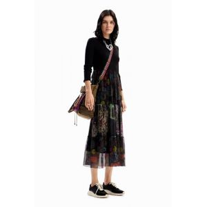 Desigual Vest_NASDAQ Robe, Noir, XX-Large Femme