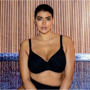 Haut de bikini plongeant - Noir