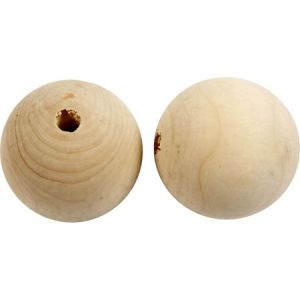 Creotime CC Hobby Perles en bois, d: 50 mm, diamètre intérieur 8 mm, lilas de