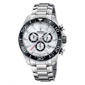 Festina Montre Homme Acier Inoxydable Argent Montre-Bracelet De Fabrication Suisse Uf20042/1