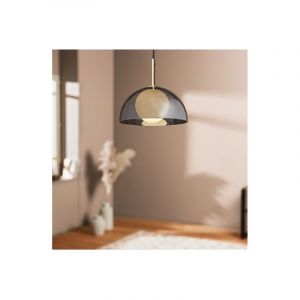 Decoratie Suspension verre noire et dor&eacute;e