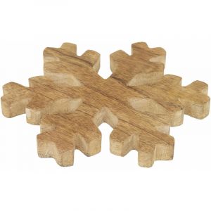 Atmosphera Créateur d'intérieur - Dessous de Plat Flocon Marron Glacé 19cm Beige