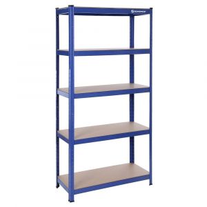 Étagère de rangement charge lourde en acier résistant clipsable 4 niveaux tablette en MDF 160 x 80 x 40 cm capacité de 520 kg garage 12_0002721