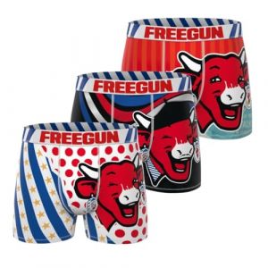 Freegun Boxers Lot de 3 boxers homme la Vache qui Rit