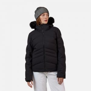 Rossignol Veste de ski isolante Staci pour femme avec fausse fourrure - Taille L - Femmes