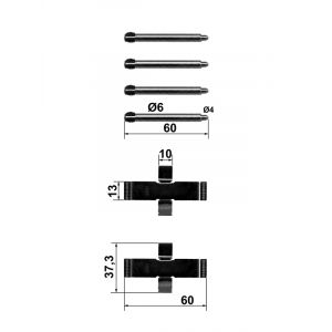 ATE Kit d'accessoires, plaquette de frein à disque 13.0460-0171.2