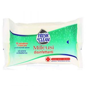 Fresh Lot de 12 sachets de 12 lingettes d&eacute;sinfectantes & Clean [144 lingettes au total]