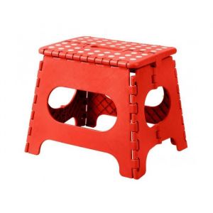 Urban living Tabouret Marche Pied Pliant Antid&eacute;rapant SOLIDE ROBUSTE en Plastique ABS Escabeau Couleur Rouge &ndash; 33 x 27 x 27 cm 3 x 27 x 27 cm
