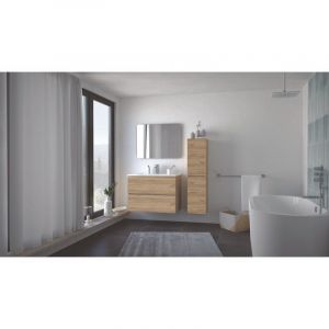 Colonne à suspendre TRENDY 2 Portes - Largeur 30cm - mélaminé bois