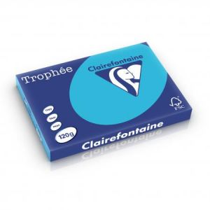 Clairefontaine 1359C - Ramette de 250 feuilles de papier Trophée bleu royal, A3, 120 g/m²