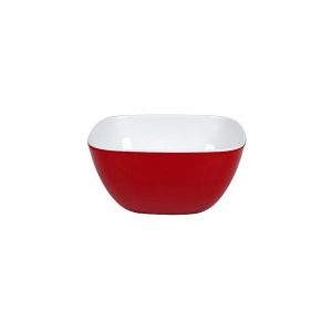 Bo-Camp Bol S - Carré - 100% Mélamine - Rouge bicolore