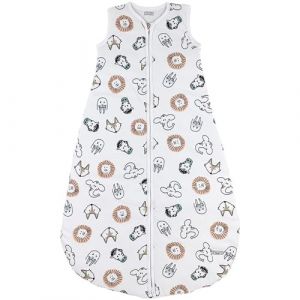 MEYCO Baby Animal Schlafsack gefüttert (aus 100% Baumwolle, mit Rundum-Reißverschluss, hautfreundlich, Faltenresistent, perfekte Passform, Größe: 110), Mehrfarbig