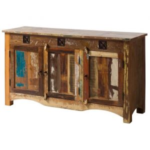 Massivmoebel24 - Buffet en bois de récupération multicolore nature of spirit 126