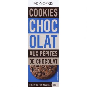 Monoprix Cookies chocolat aux p&eacute;pites de chocolat
