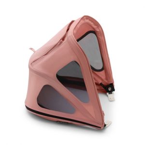 Bugaboo Capote à fenêtres Bee, extensible pour une couverture supplémentaire et une protection solaire optimale, hydrofuge, compatible avec toutes les poussettes Bee, Morning Pink