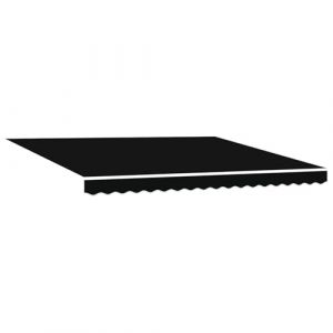 VidaXL Tissu de Remplacement pour Auvent 4x3.5 m Noir