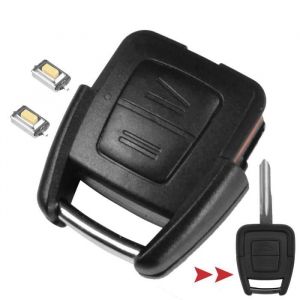 Coque de clé télécommande à 2 bouton avec 2 micro-interrupteurs Pour Opel - Vauxhall Astra G Zafira A Vectra Omega Frontera