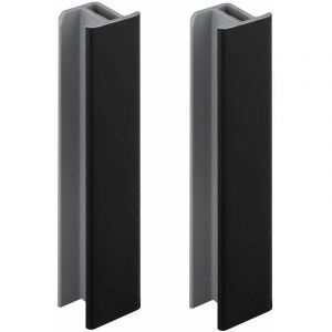 Image de Cyclingcolors 2x Jonction de plinthe 120mm finition noir mat Cuisine Connecteur Pied meuble remplacement