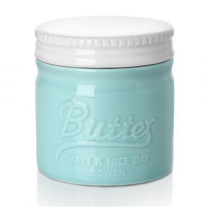 DOWAN Beurrier en céramique avec couvercle Bleu aéré