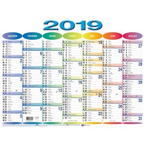 Quo Vadis 238196Q - Calendrier de banque Arc-en-ciel r/v°, 43x33,5 FR