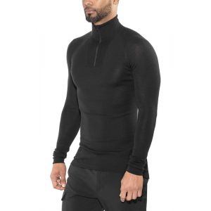 Woolpower Lite Sweat-Shirt à col roulé avec Demi-Zip, Black Modèle M 2019 sous-vêtement